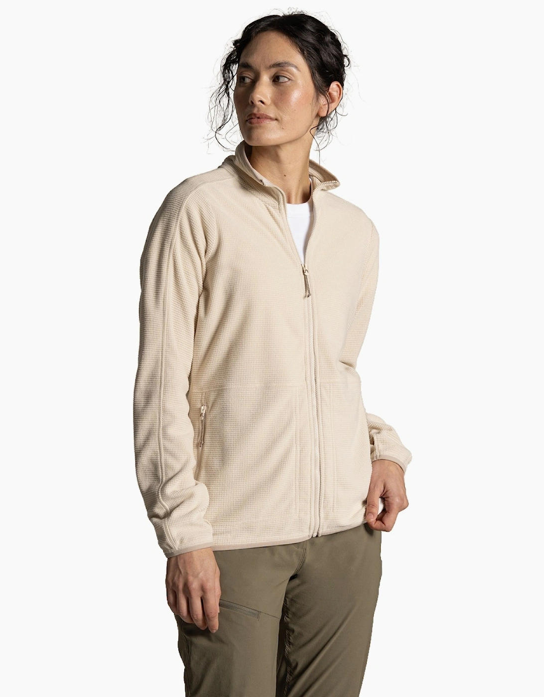 Craghoppers Women's Cream Nosilife Anya Full Zip Fleece  Size 16