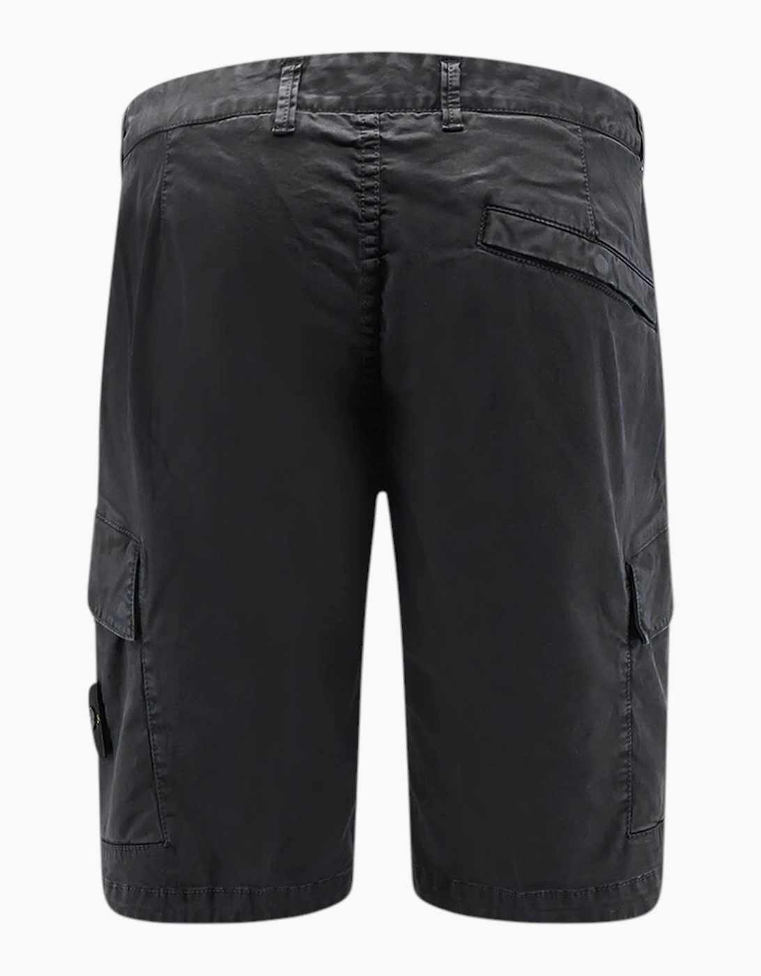 Stone Island Organic Cotton Black Cargo Shorts
