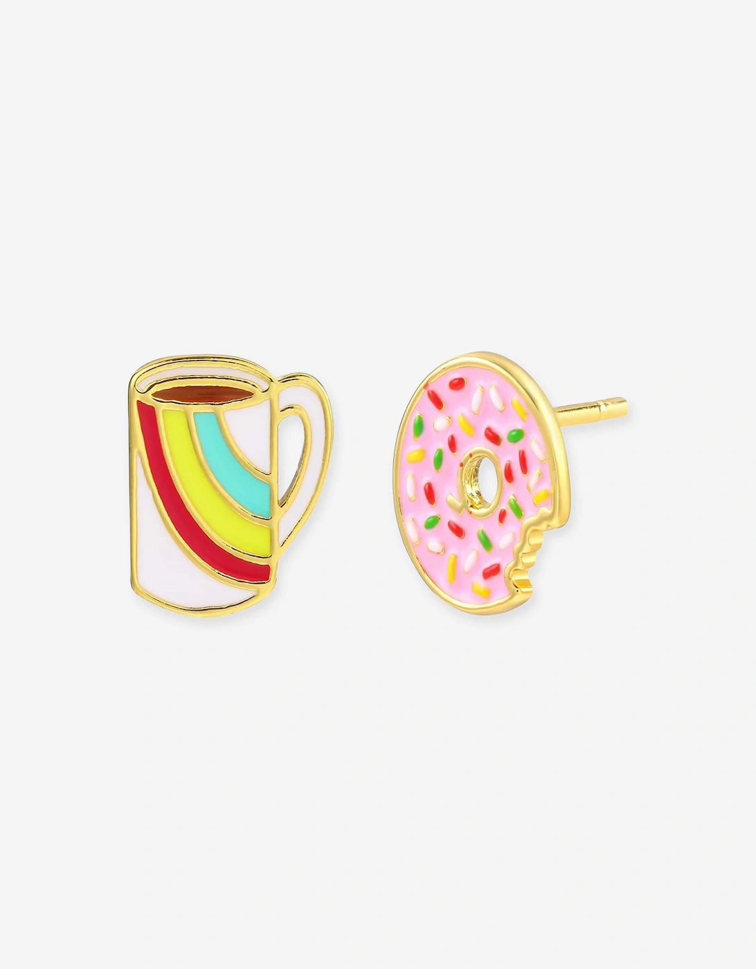 Secret Spoils Girls Multi Cup Doughnut Earrings in Gold