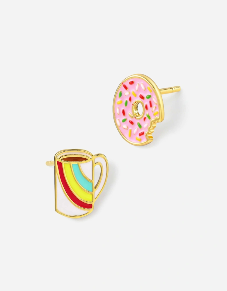 Secret Spoils Girls Multi Cup Doughnut Earrings in Gold