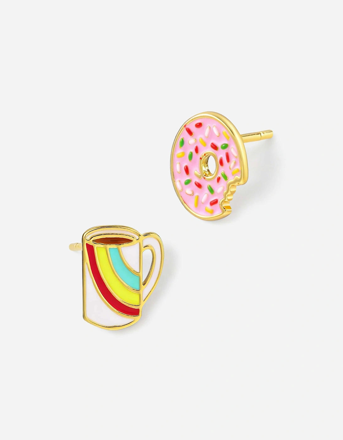 Secret Spoils Girls Multi Cup Doughnut Earrings in Gold