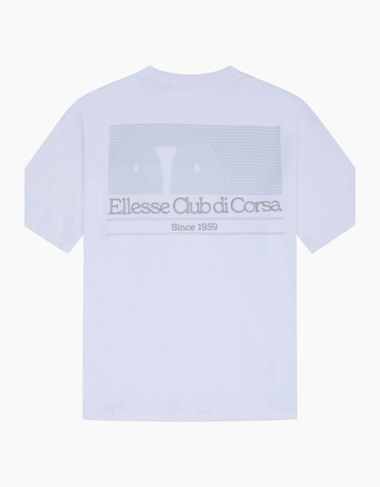 Club Di Corsa Tee - White/Light Blue
