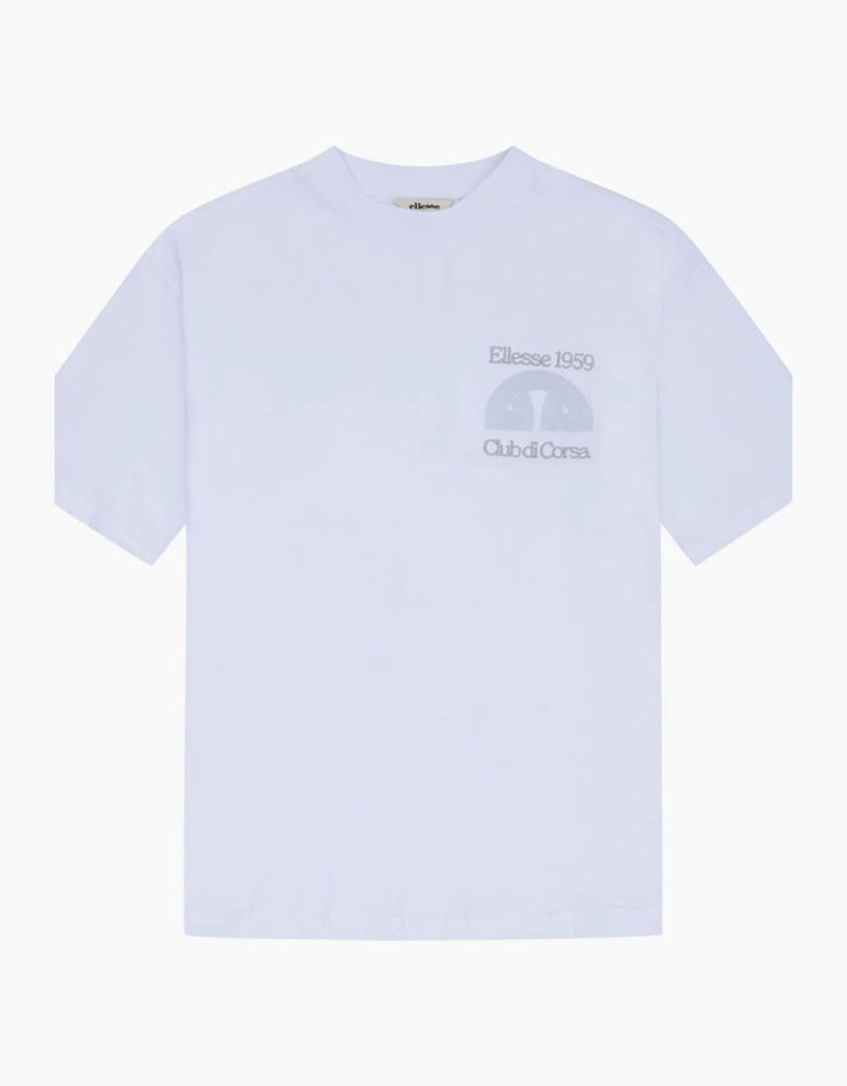 Club Di Corsa Tee - White/Light Blue