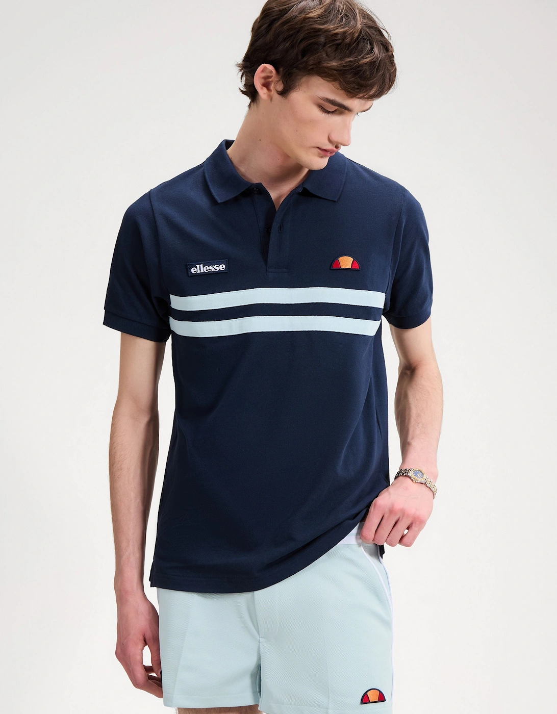 Muccia Polo - Navy/Light Blue
