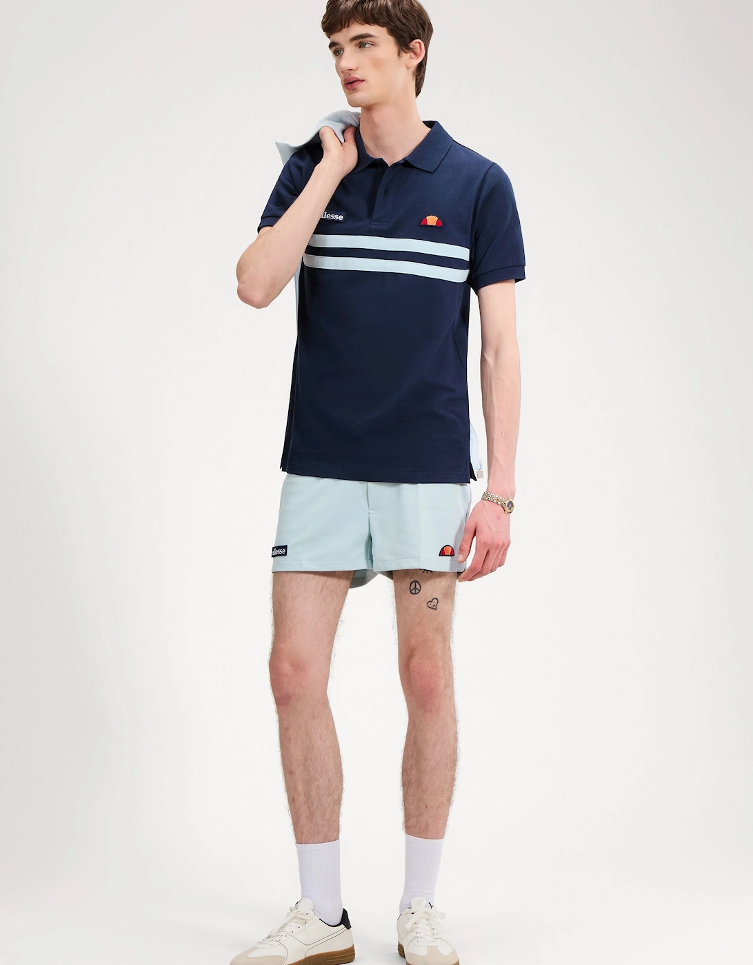 Muccia Polo - Navy/Light Blue