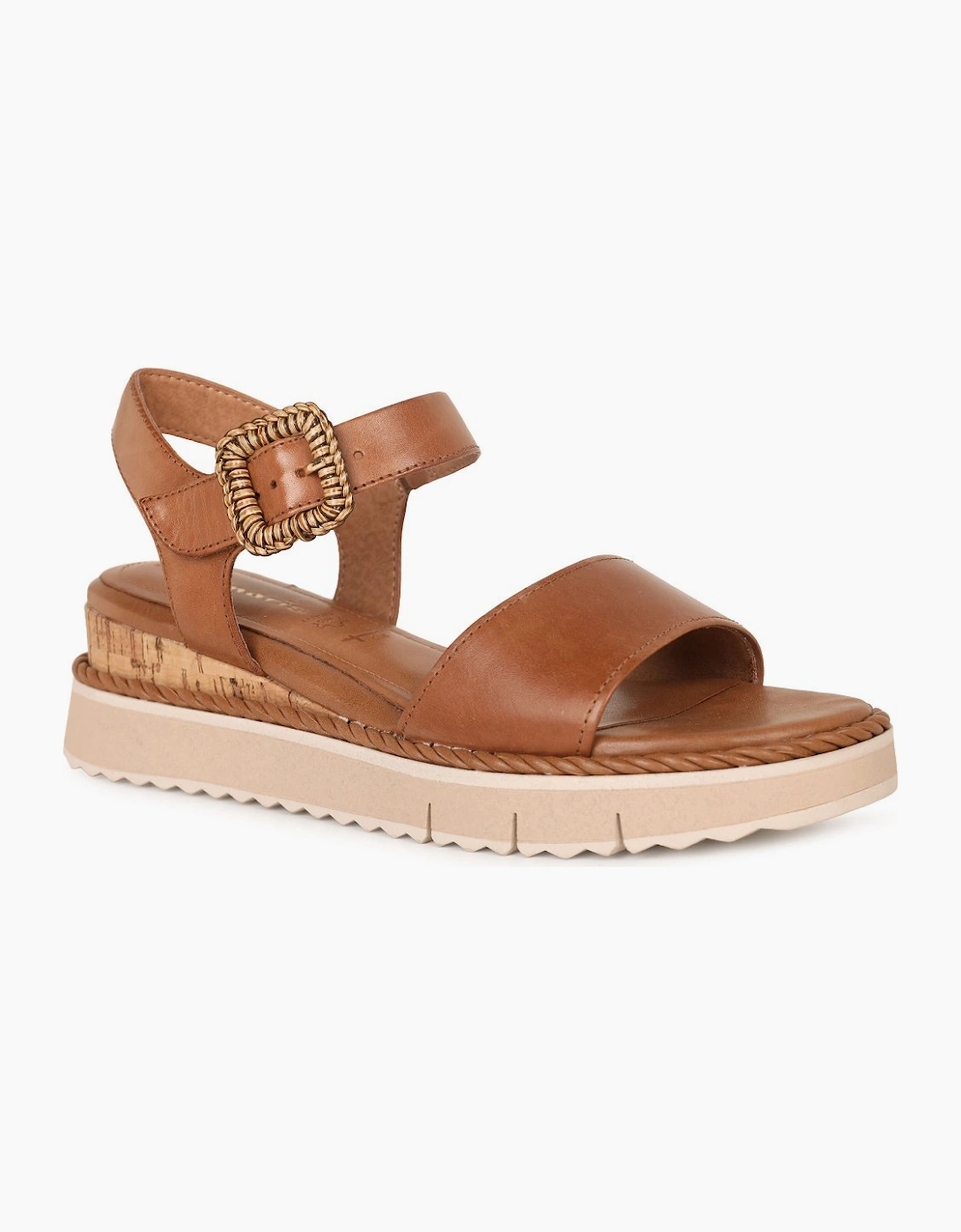 Tamaris Women's Brown Michi Wedge Heel Sandals  7 Size 7