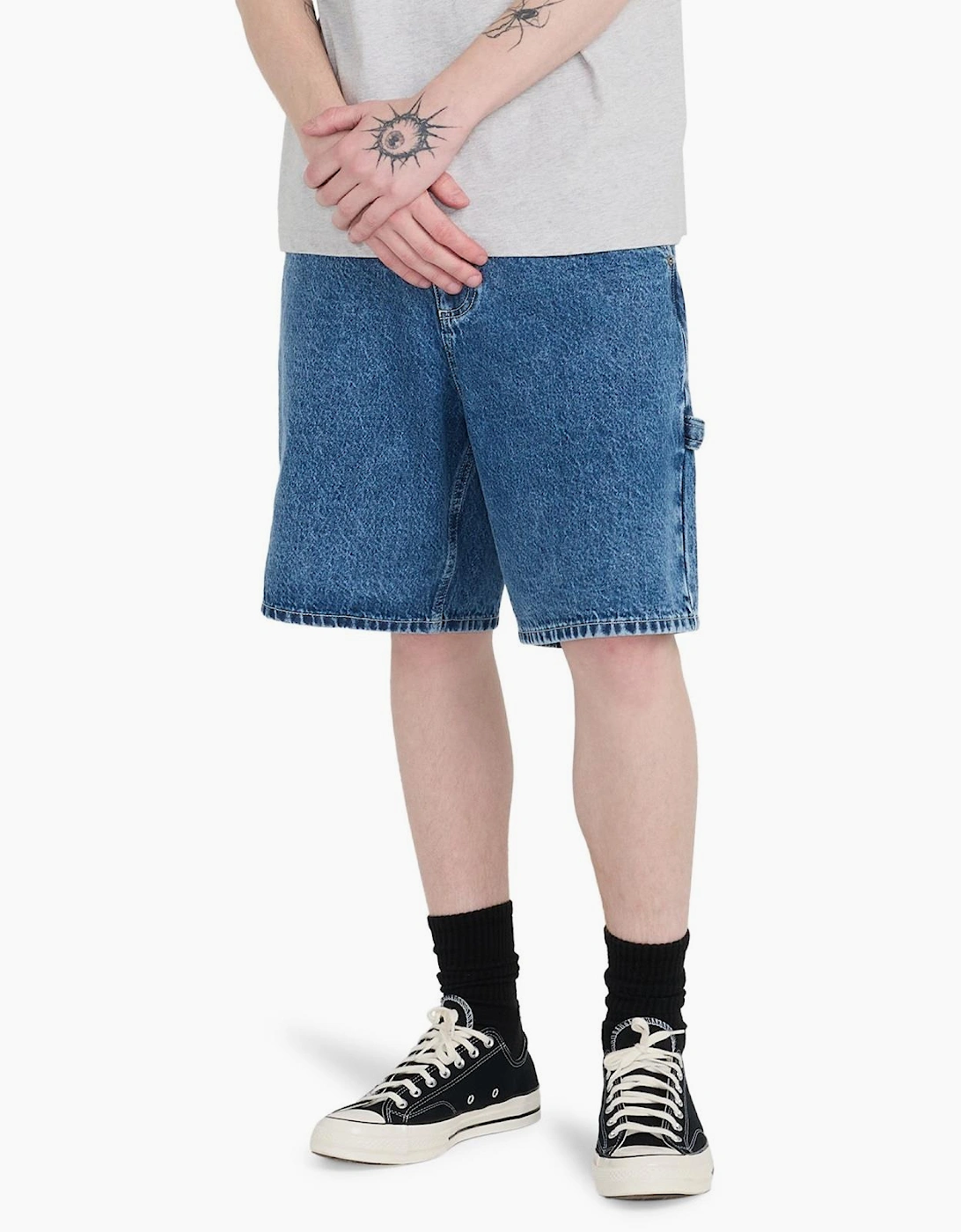 Element Mens Big Carpenter Knee Length Denim Shorts, 2 of 1