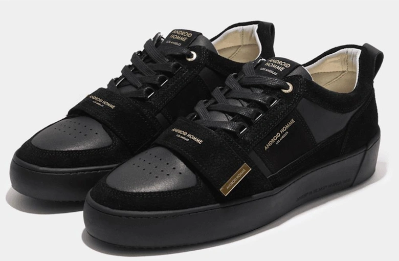 Point Dume Strap Jumbo Stingray Suede & Hardware Black Trainer