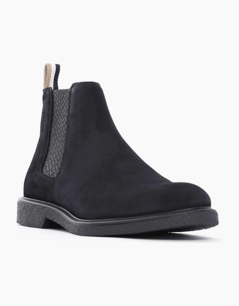 Suede Leather Navy Boots