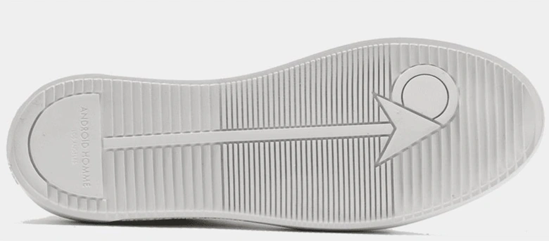 Point Dume Strap Emboss Patent Croc & Hardware White Trainer