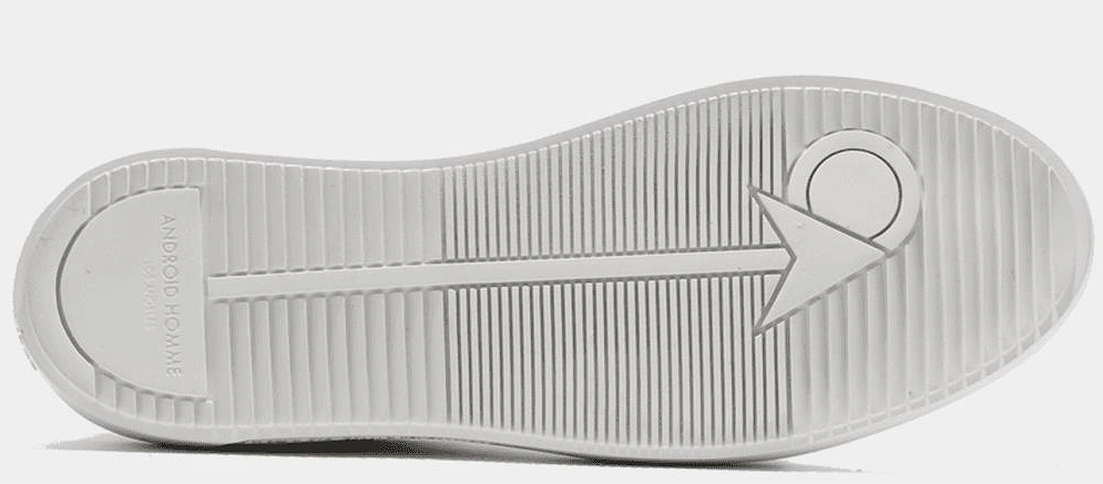 Point Dume Strap Emboss Patent Croc & Hardware White Trainer