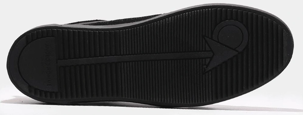 Venice Gomma Camo Black Leather Trainer