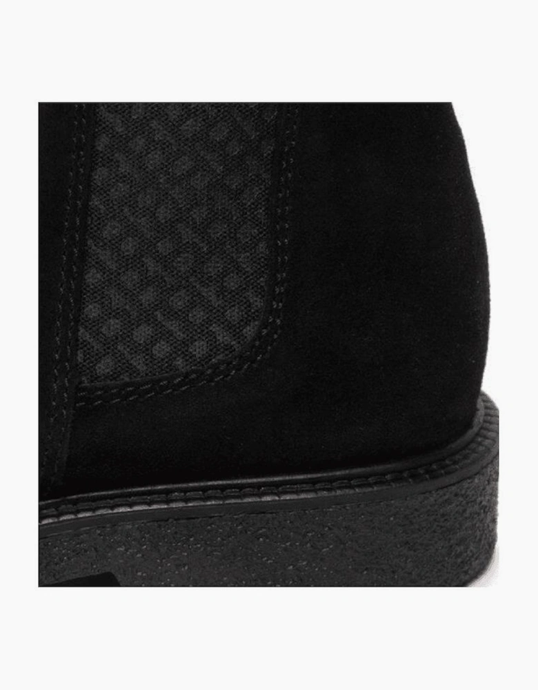 Suede Leather Black Boots