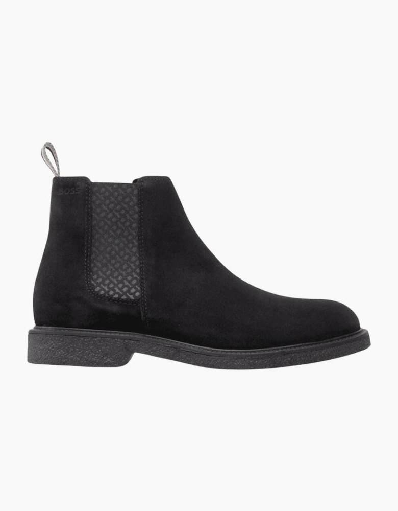 Suede Leather Black Boots