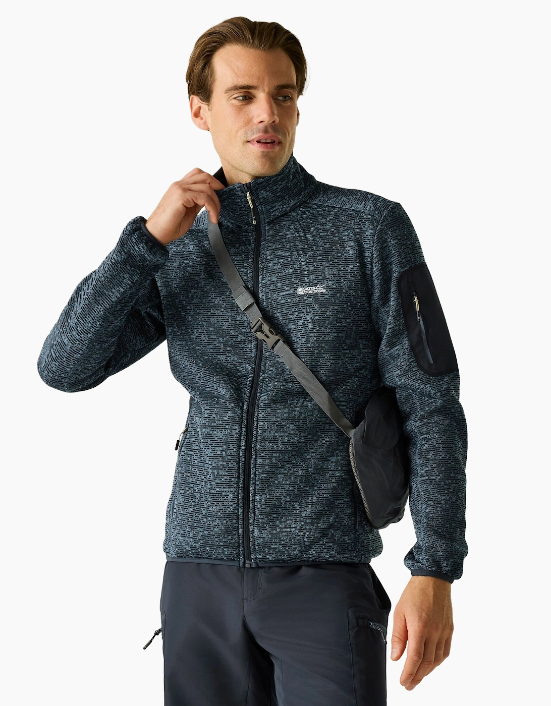 Regatta Mens Newhill Marl Full Zip Fleece Jacket
