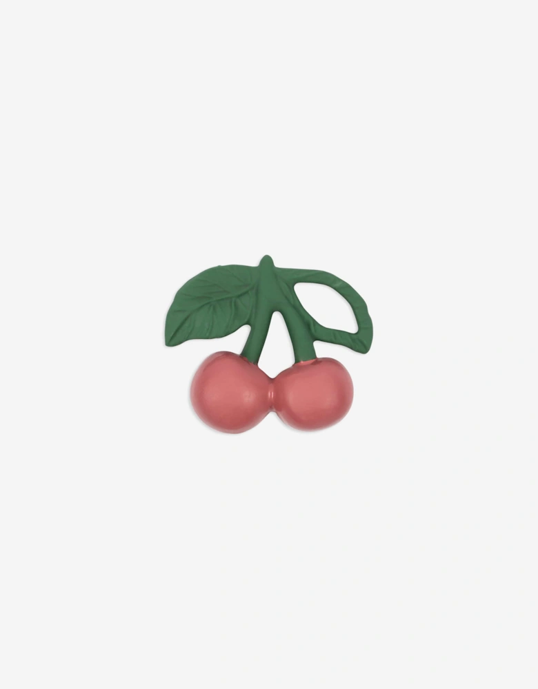 Konges Sløjd Baby Girls Cherry Teether in Red