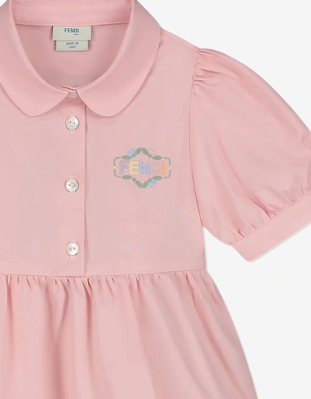 Fendi Baby Girls Cotton Shirt Dress in Pink