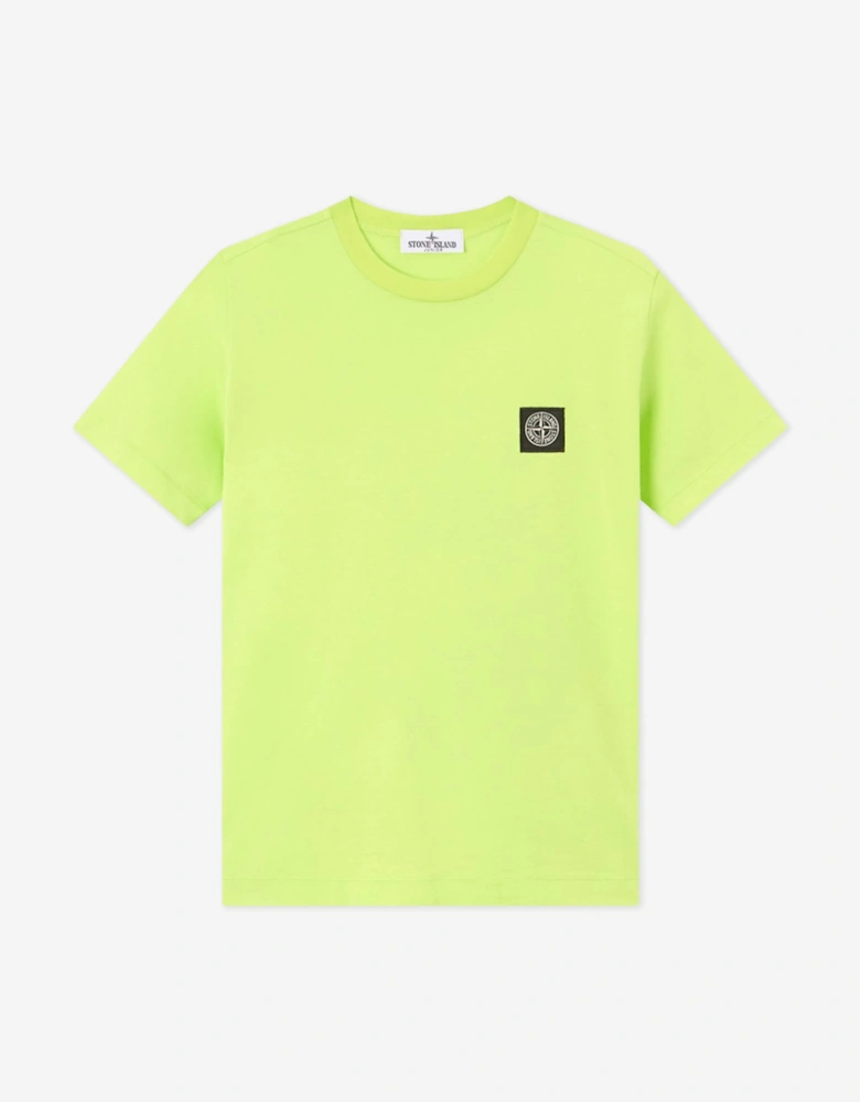 Stone Island Boys Compass Logo Patch T-Shirt in Green