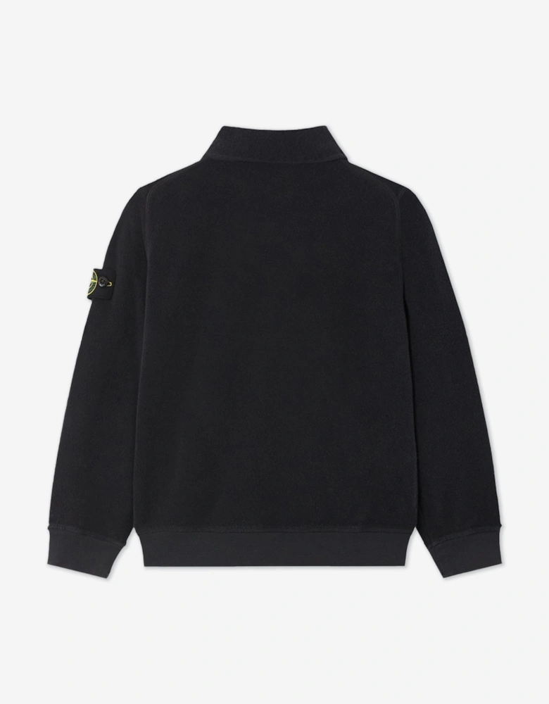 Stone Island Boys Cotton Polo Sweatshirt in Navy