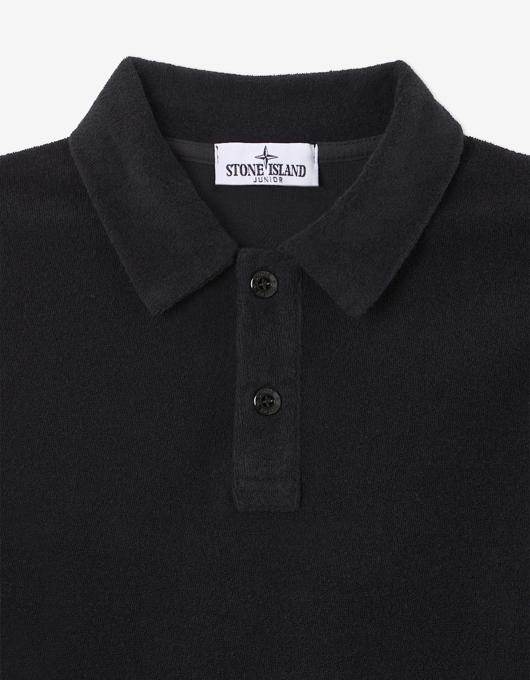 Stone Island Boys Cotton Polo Sweatshirt in Navy