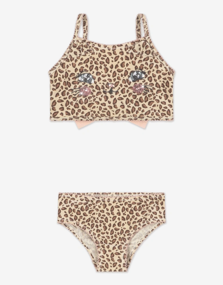 Konges Sløjd Girls Kitty Bikini in Brown