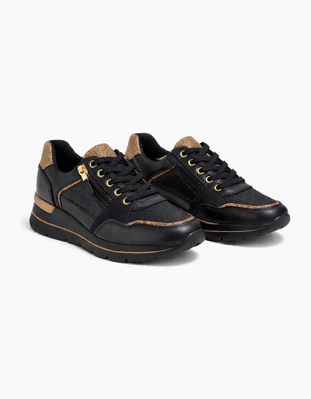 Cipriata CLELIA Womens Casual Trainers Black/Gold