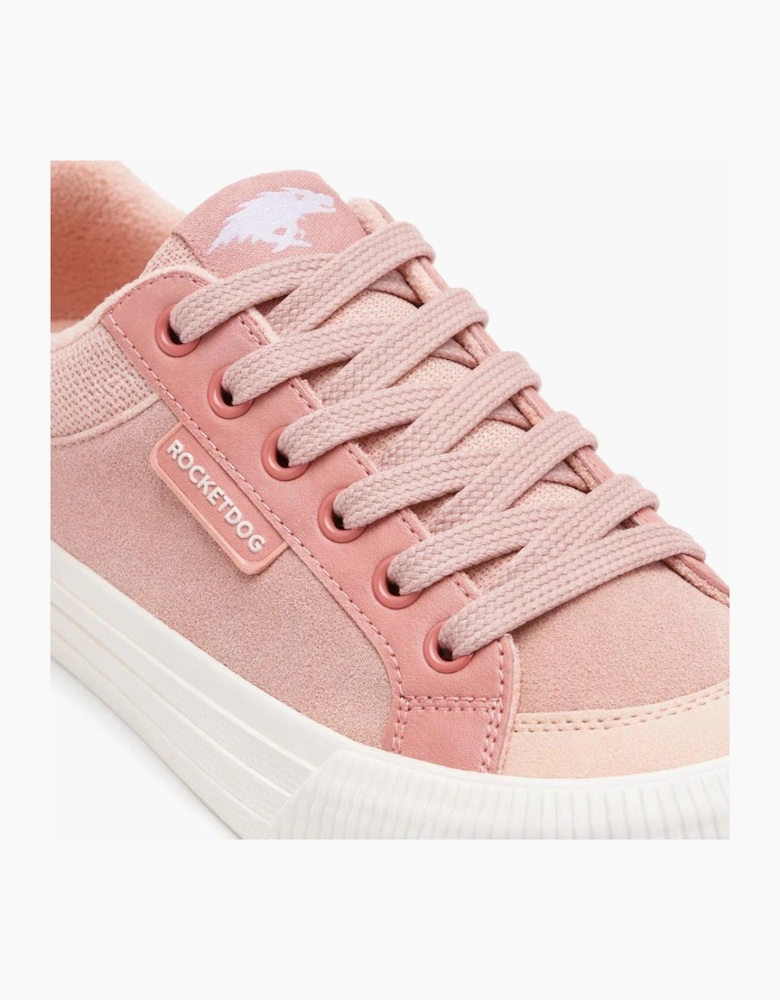 Rocket Dog CHEERY BLOCKED FABRIC Womens Casual Trainers Mauve Combo
