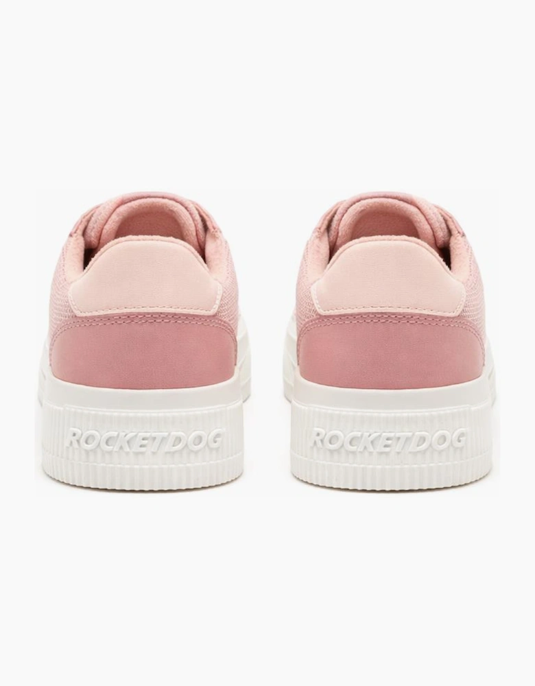 Rocket Dog CHEERY BLOCKED FABRIC Womens Casual Trainers Mauve Combo
