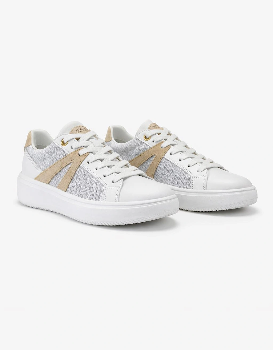 Cipriata ADEN Womens Casual Trainers White/Silver Sparkle