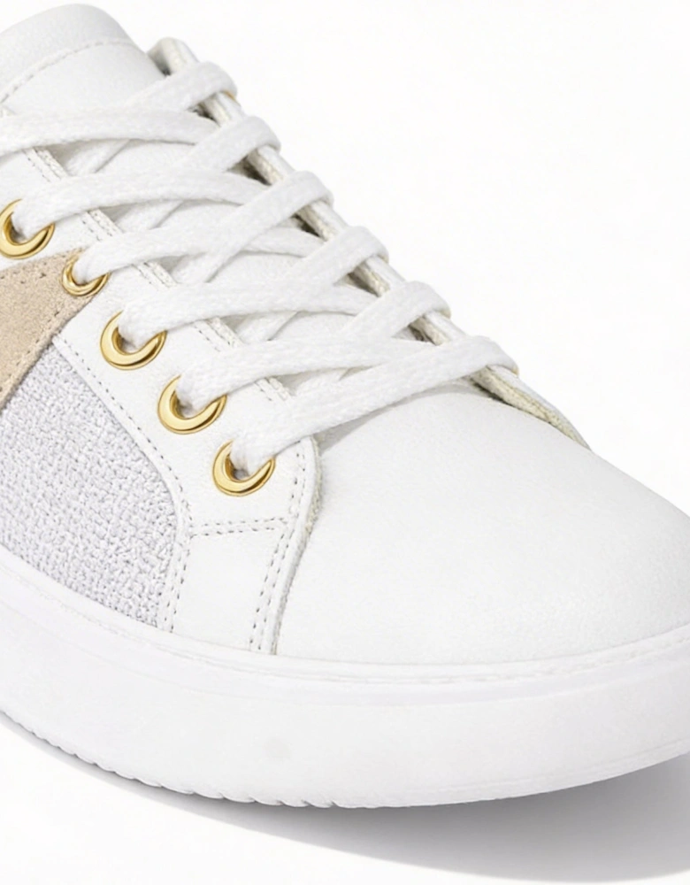Cipriata ADEN Womens Casual Trainers White/Silver Sparkle