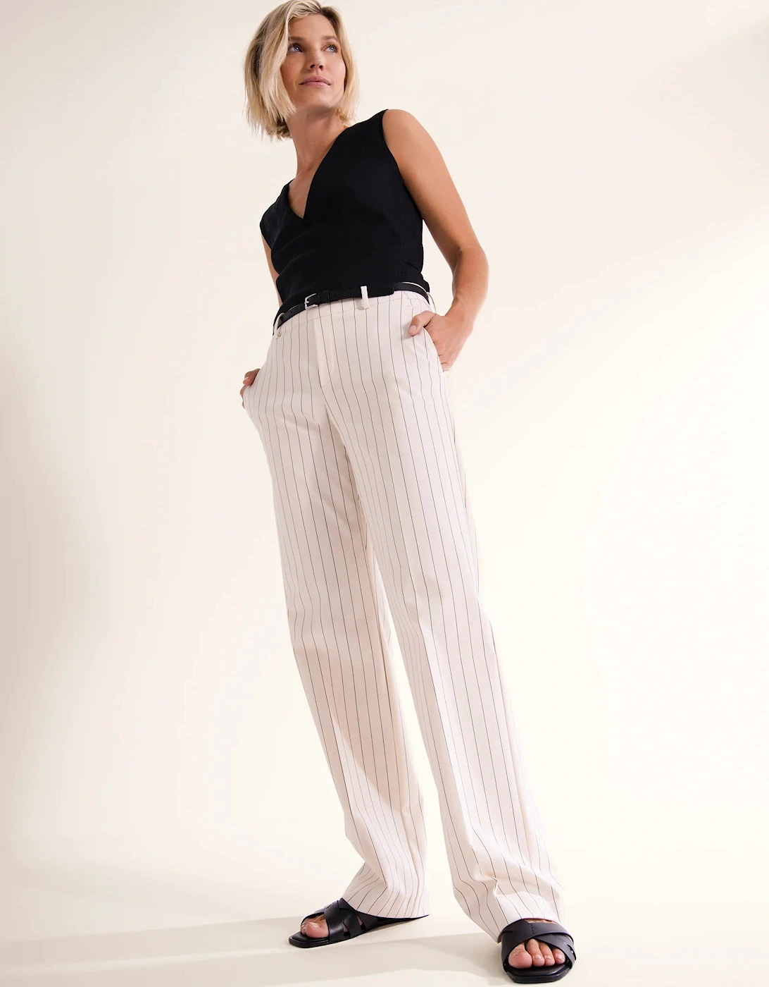 Fenja trousers in chalk stripe, 6 of 5