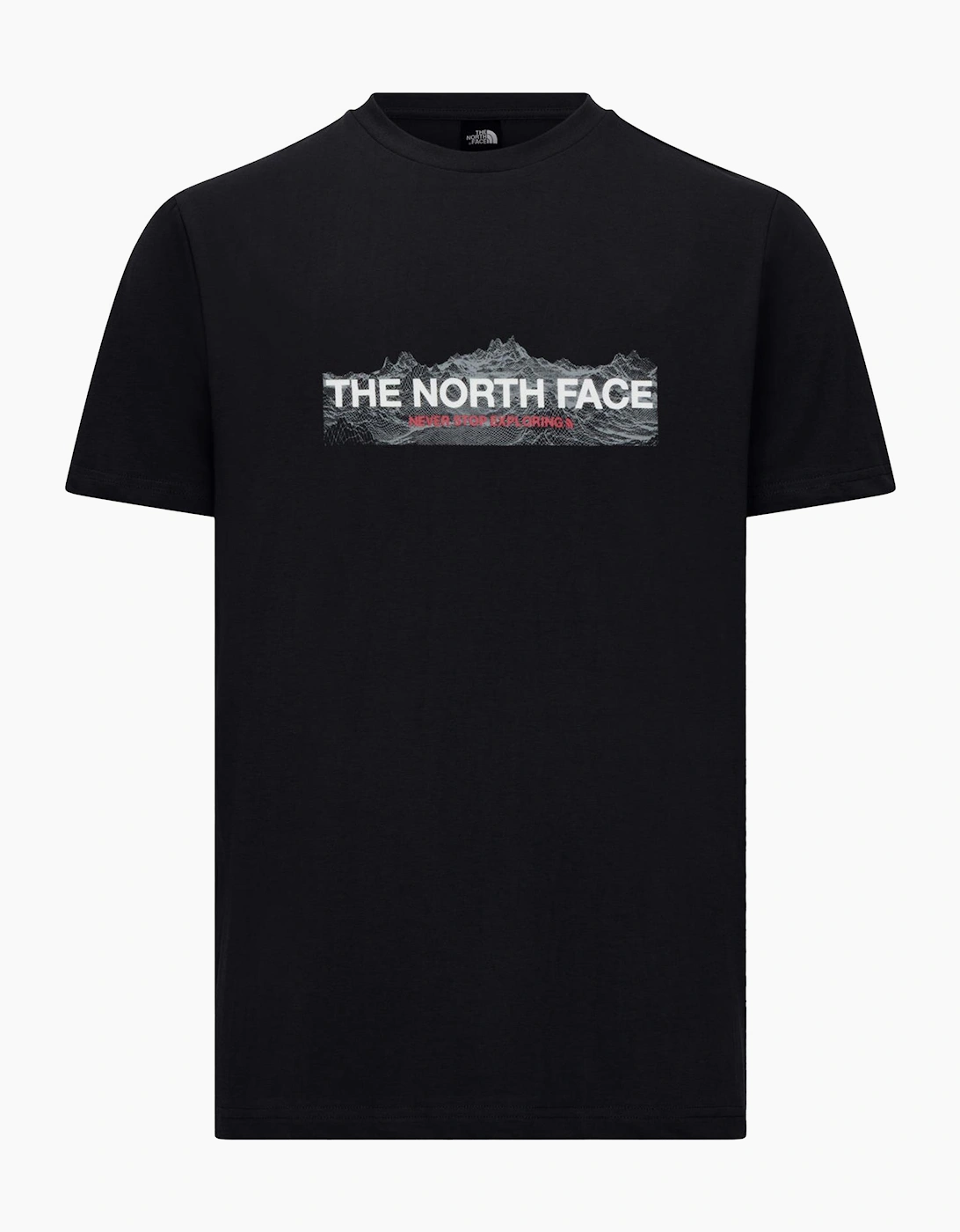 The North Face Mens T Shirts Quantum Digital Mountain Summer Cotton Tee