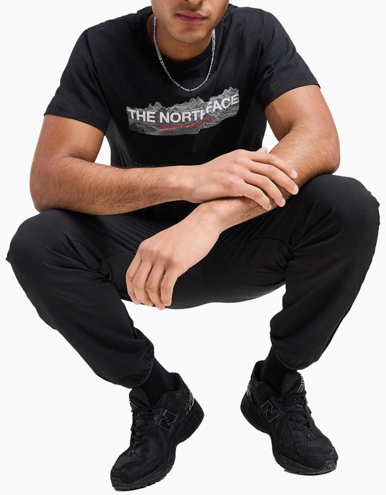 The North Face Mens T Shirts Quantum Digital Mountain Summer Cotton Tee