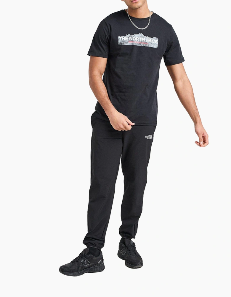 The North Face Mens T Shirts Quantum Digital Mountain Summer Cotton Tee