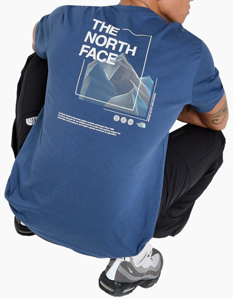 The North Face Mens T Shirts Digital Energy Short Sleeve Cotton Tee