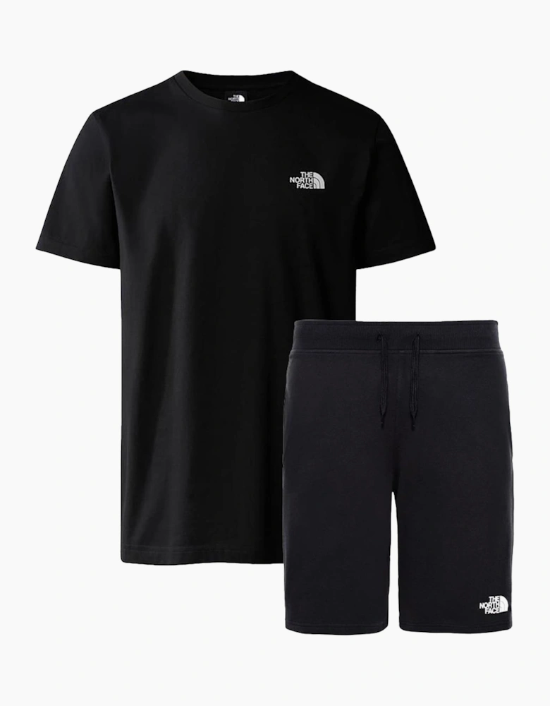 The North Face Mens Simple Dome Co Ords Set Shorts Short Sleeve T Shirts