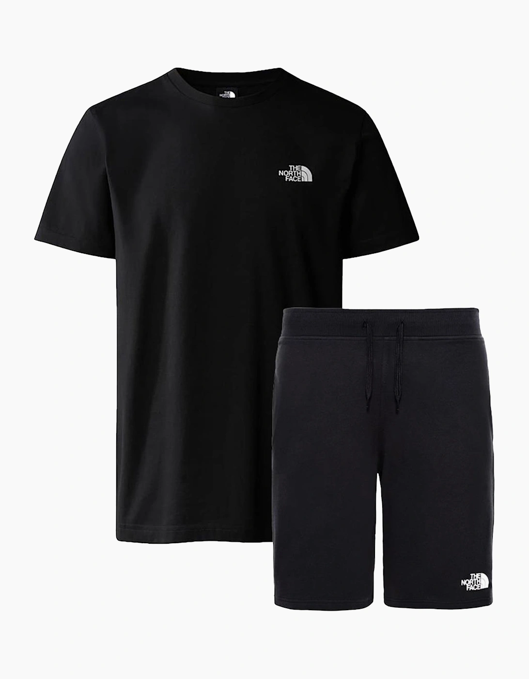 The North Face Men's The North Face Mens Simple Dome Co Ords Set Shorts Short Sleeve T Shirts - Black
