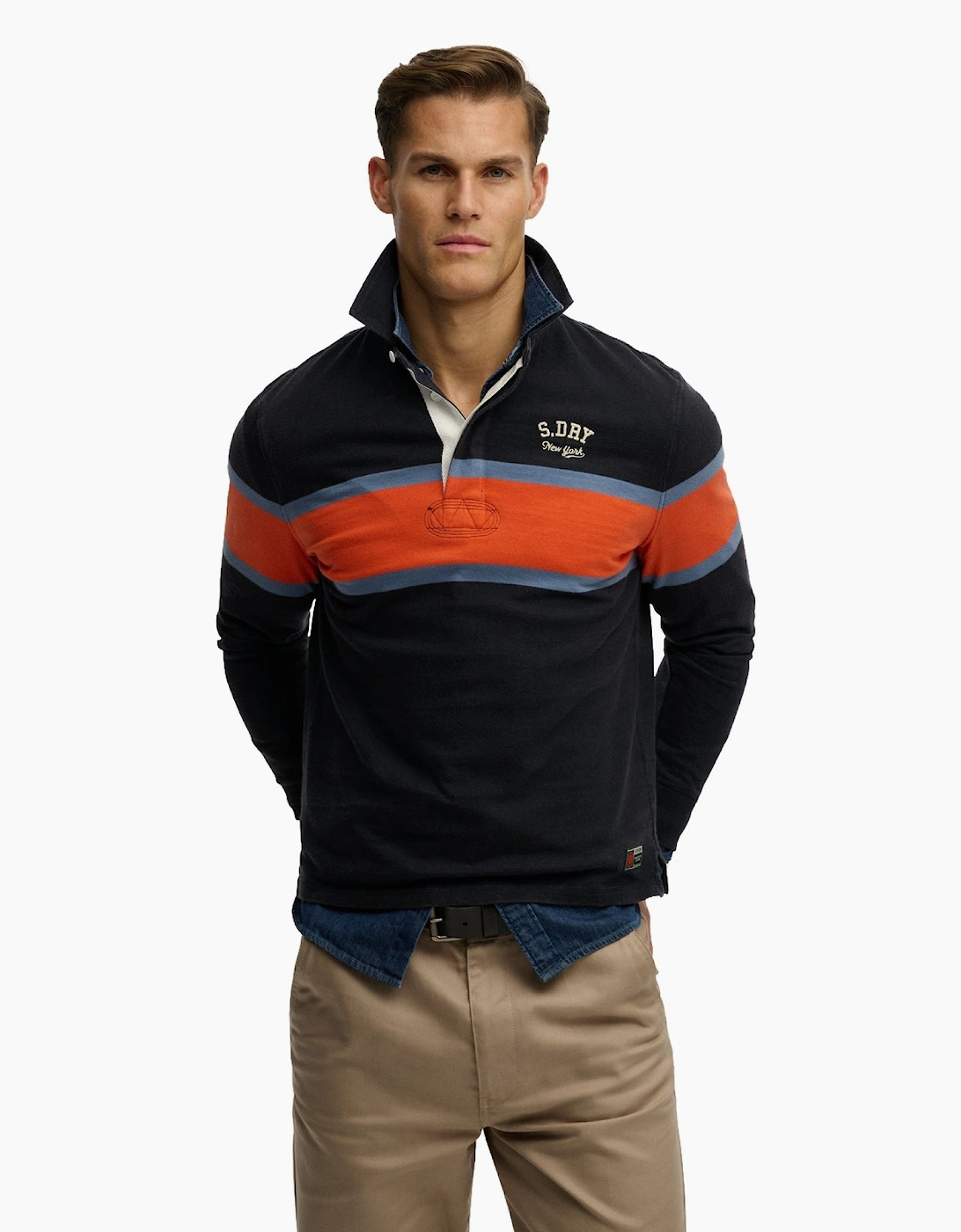 Superdry Mens Vintage Athletic Rugby Short Sleeve Polo Shirt