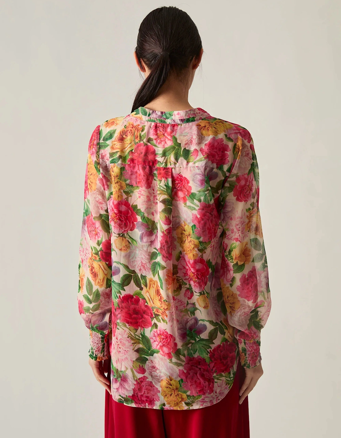 Botanical Floral Print Blouse
