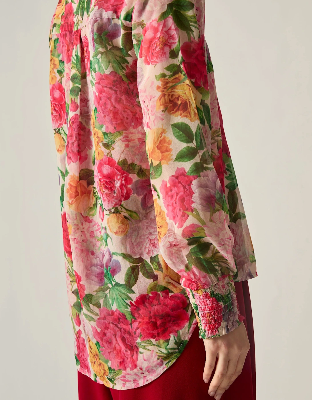 Botanical Floral Print Blouse