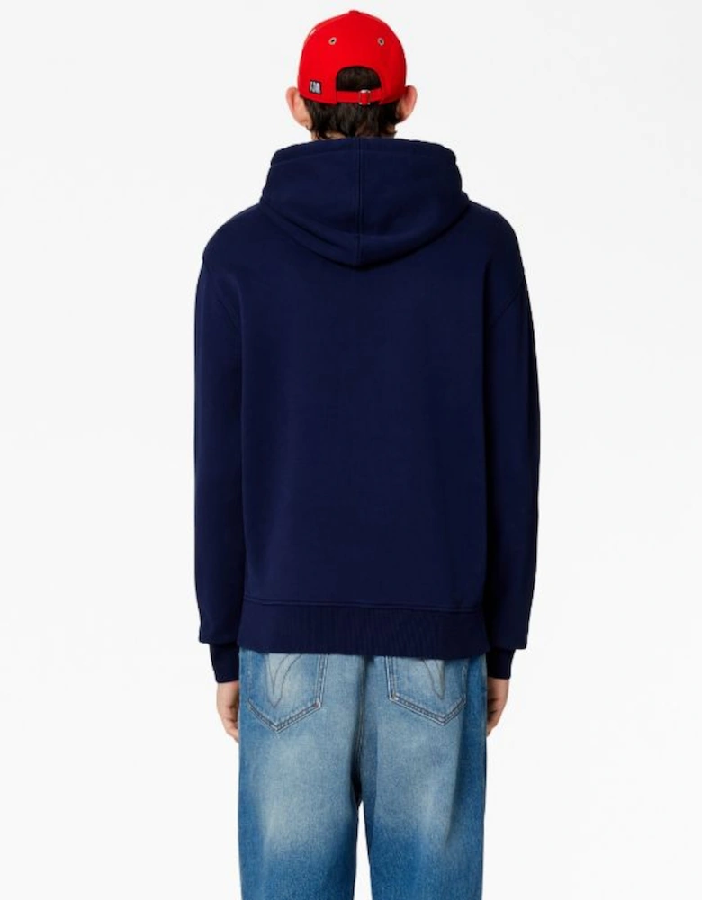 Ami Paris Logo Hoodie Navy