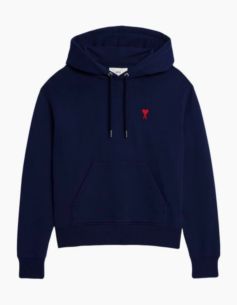Ami Paris Logo Hoodie Navy