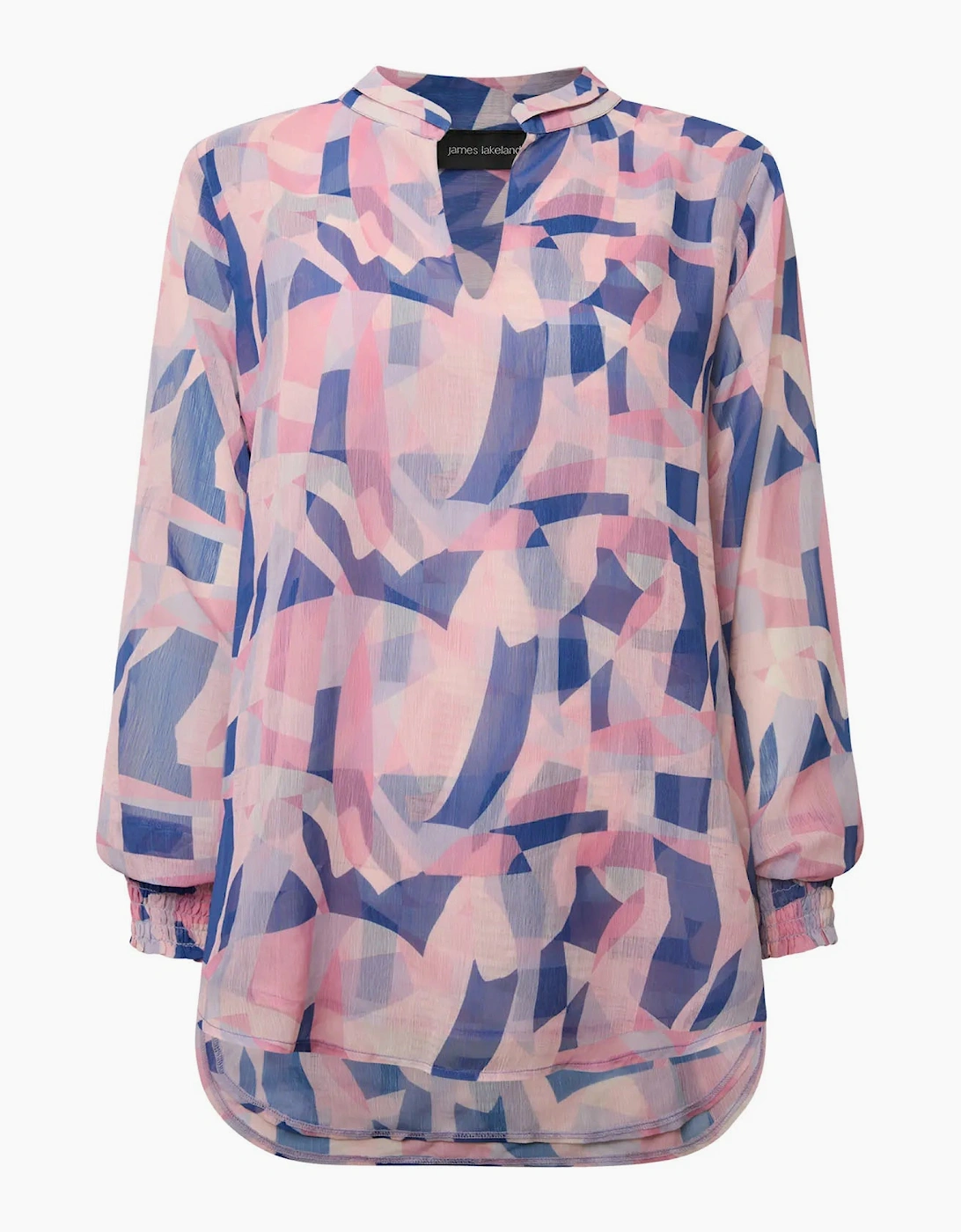 Pink Mosaic Print Blouse