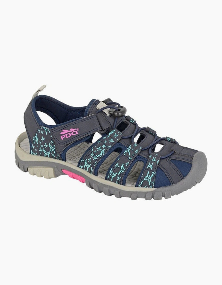 PDQ Womens Toggle & Touch Walking Sandals