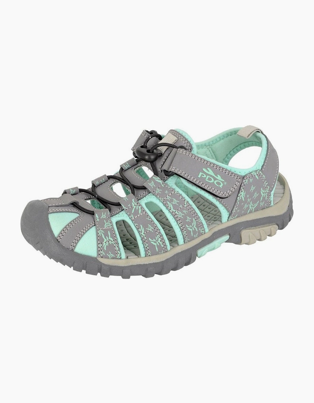 PDQ Womens Toggle & Touch Walking Sandals