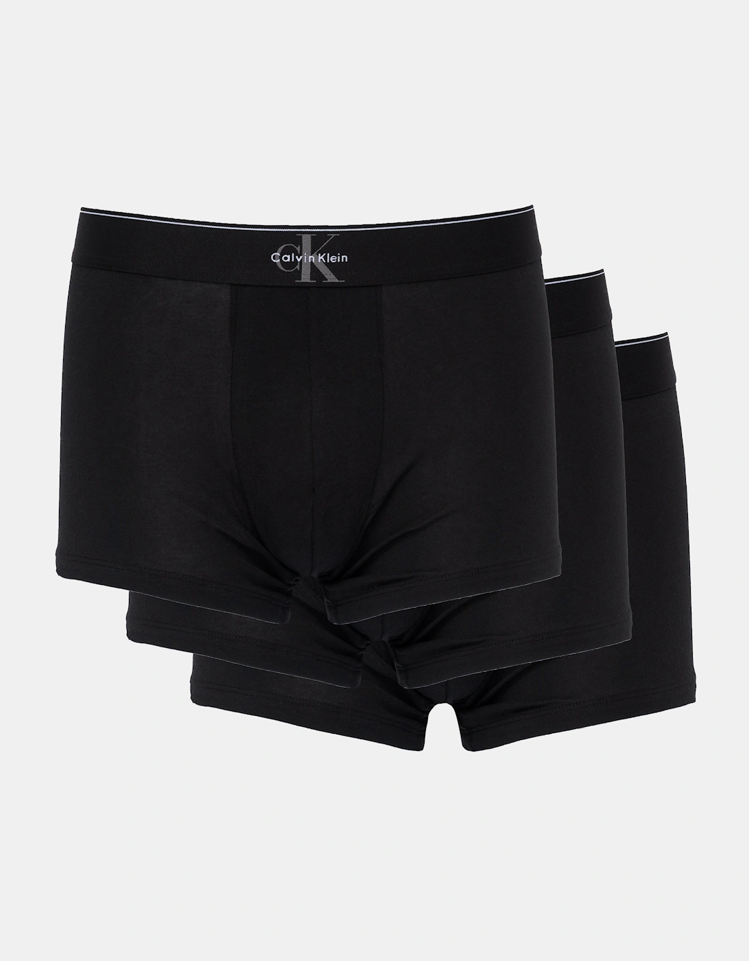 Calvin Klein Men's Multi/Black/Grey/White 3-Pack Graphic Monogram Cotton Trunks - //  33/32/32 M