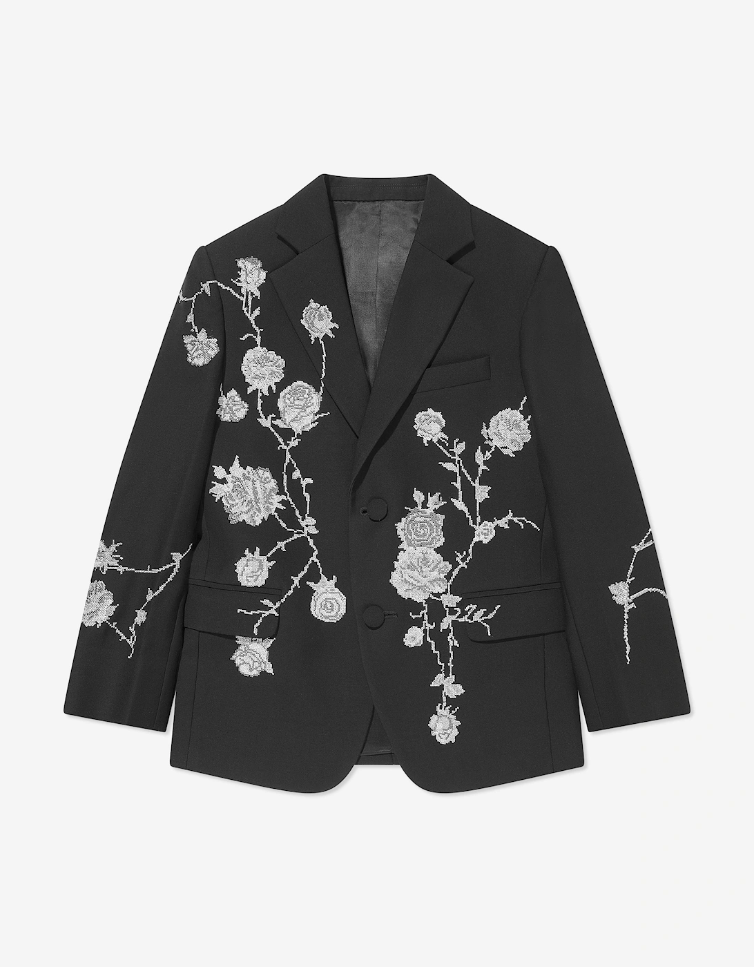 Maison Ava Boys Floral Lucien Blazer in Black, 5 of 4