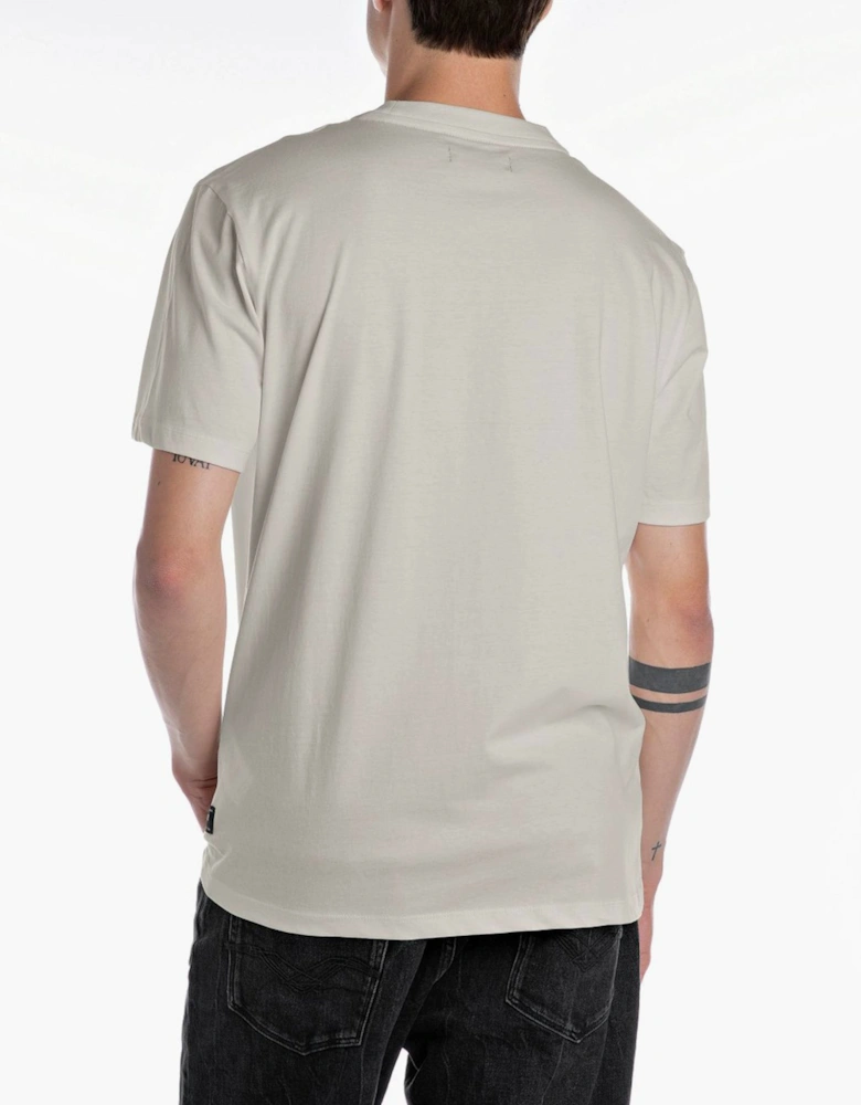 Replay R logo crew neck premium t-shirt STONE
