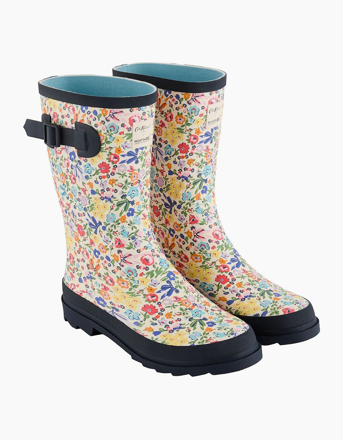 Regatta Women's Cream Harmony Ditsy Cath Kidston Quarter Wellies  Size 6.5 Uk