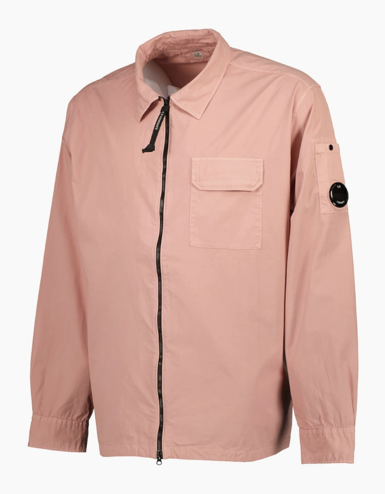 Gabardine Zip Up Lens Overshirt
